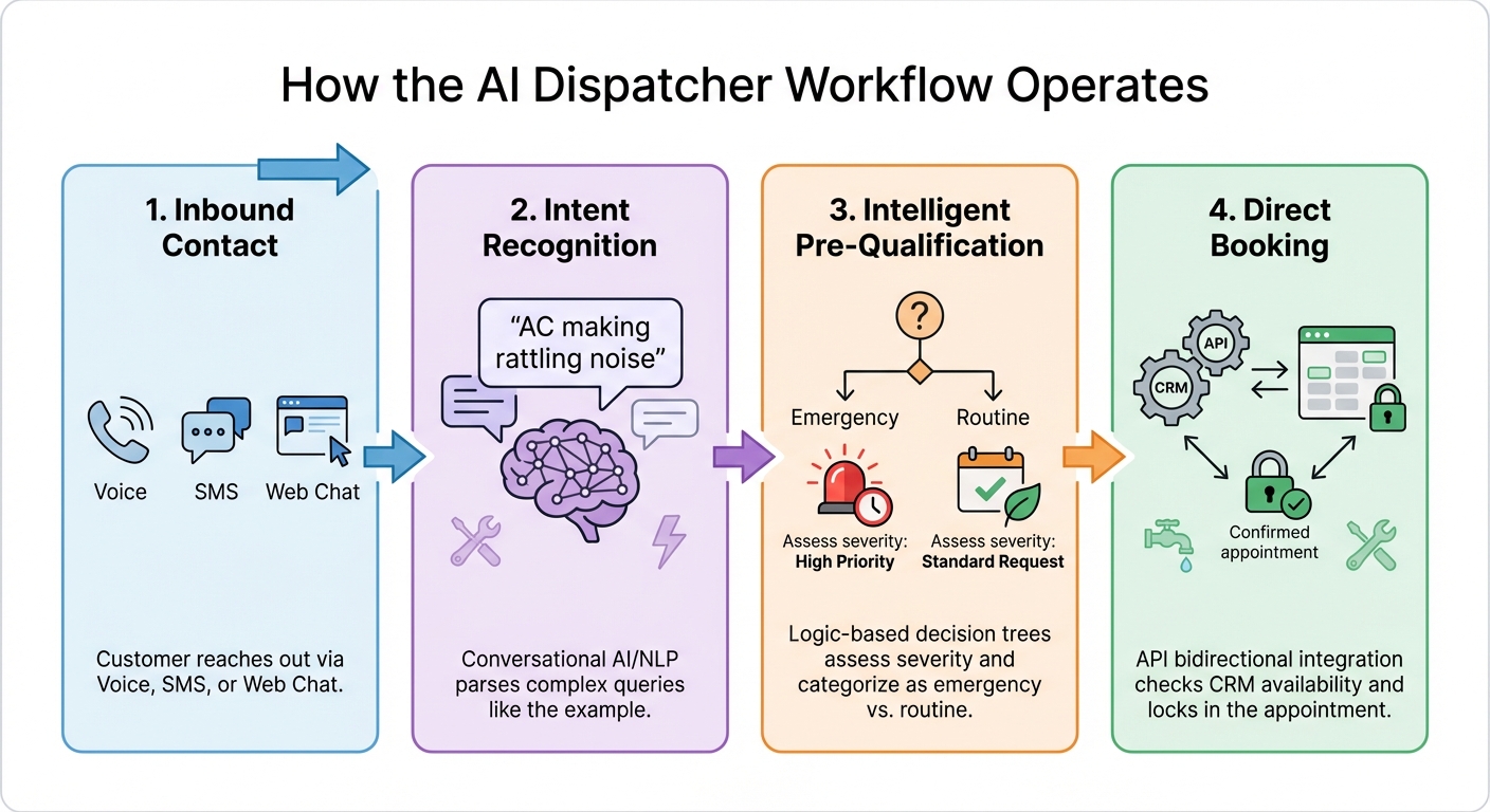 How the AI Dispatcher Workflow Operates